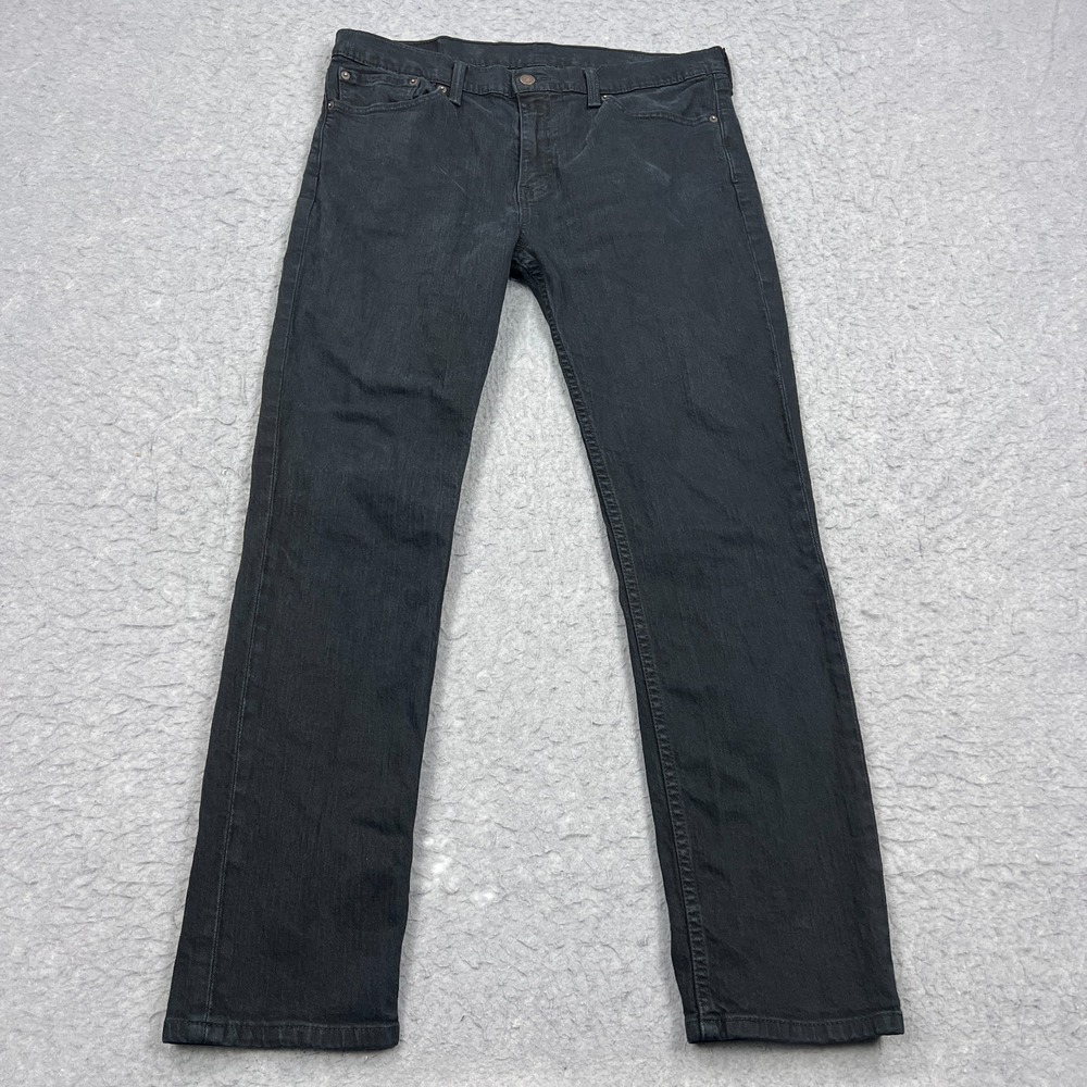 Levis 511‎ Jeans Men's 36x32 Black Tapered Leg Slim Stretch Red Tab Dark Denim